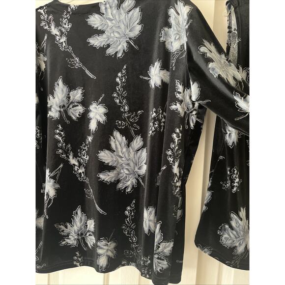 VTG Metallic Set Jonden Linda Leal Soft Stretch Velvet Shell Sweater Stretch - Picture 4 of 5